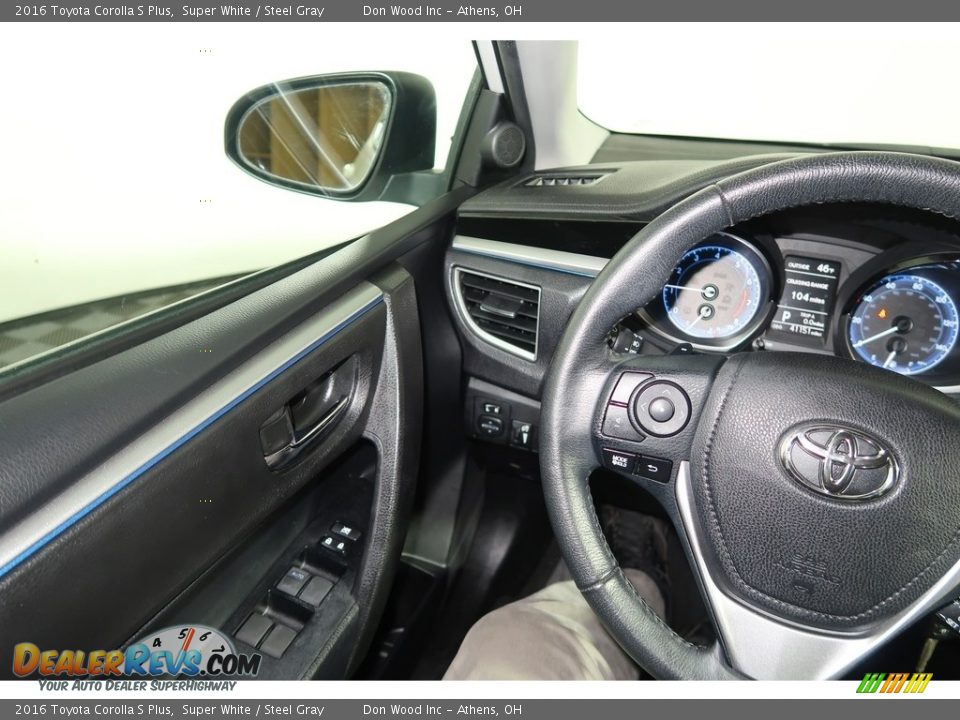 2016 Toyota Corolla S Plus Super White / Steel Gray Photo #19