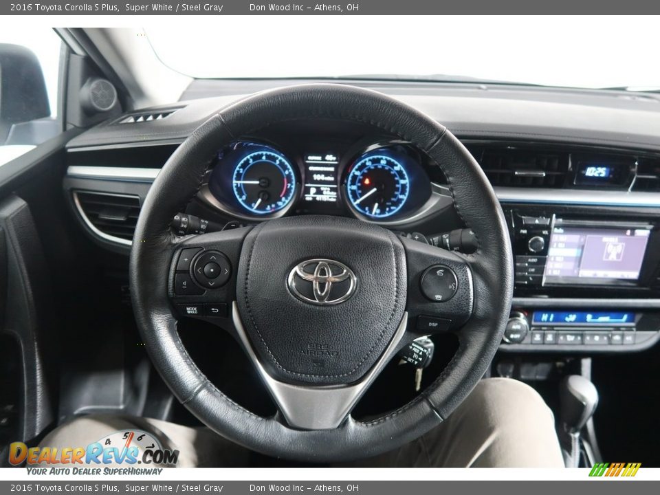 2016 Toyota Corolla S Plus Super White / Steel Gray Photo #20