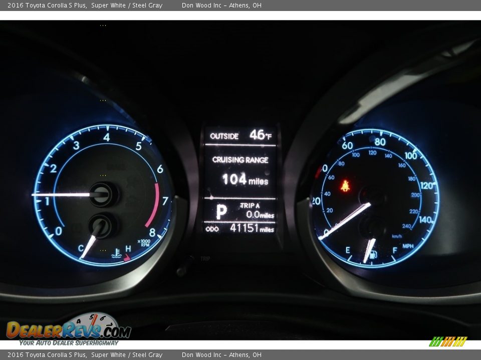 2016 Toyota Corolla S Plus Super White / Steel Gray Photo #22
