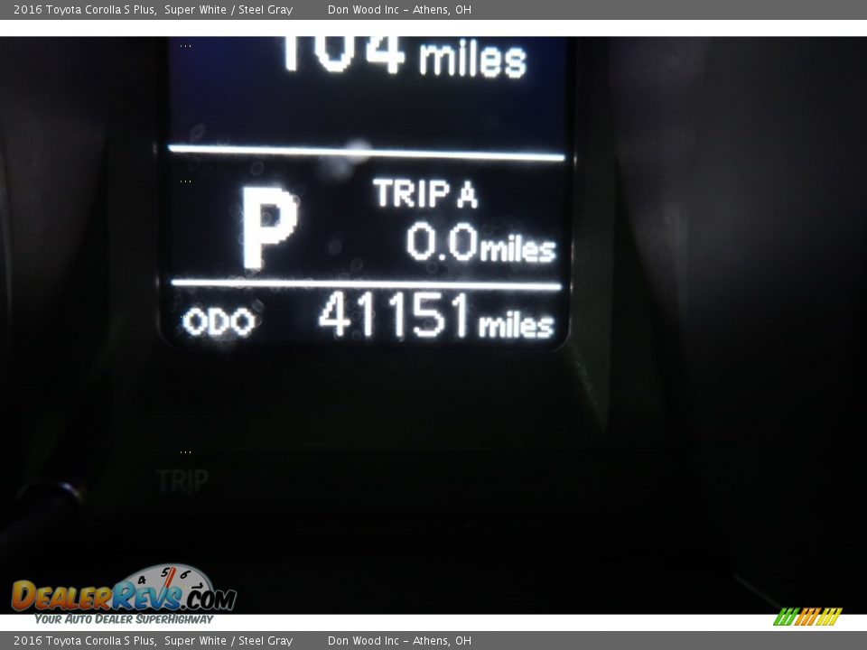 2016 Toyota Corolla S Plus Super White / Steel Gray Photo #23