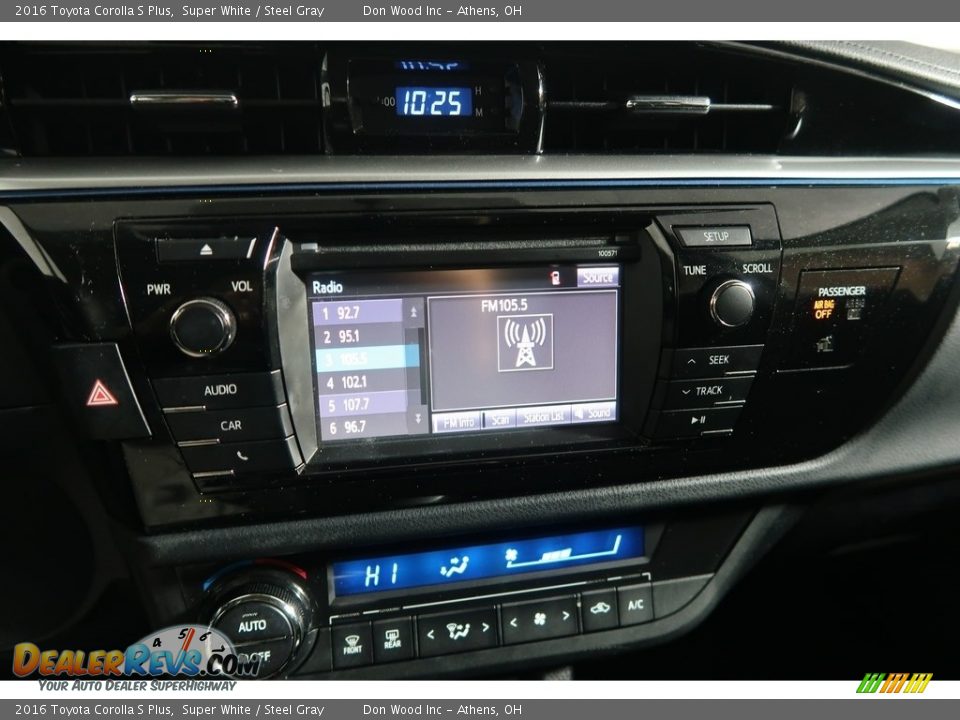 2016 Toyota Corolla S Plus Super White / Steel Gray Photo #24