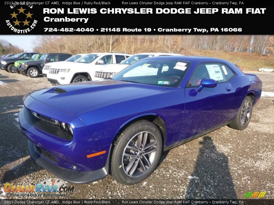 2019 Dodge Challenger GT AWD Indigo Blue / Ruby Red/Black Photo #1