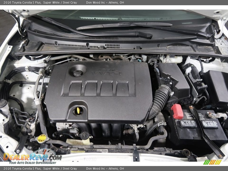 2016 Toyota Corolla S Plus Super White / Steel Gray Photo #35