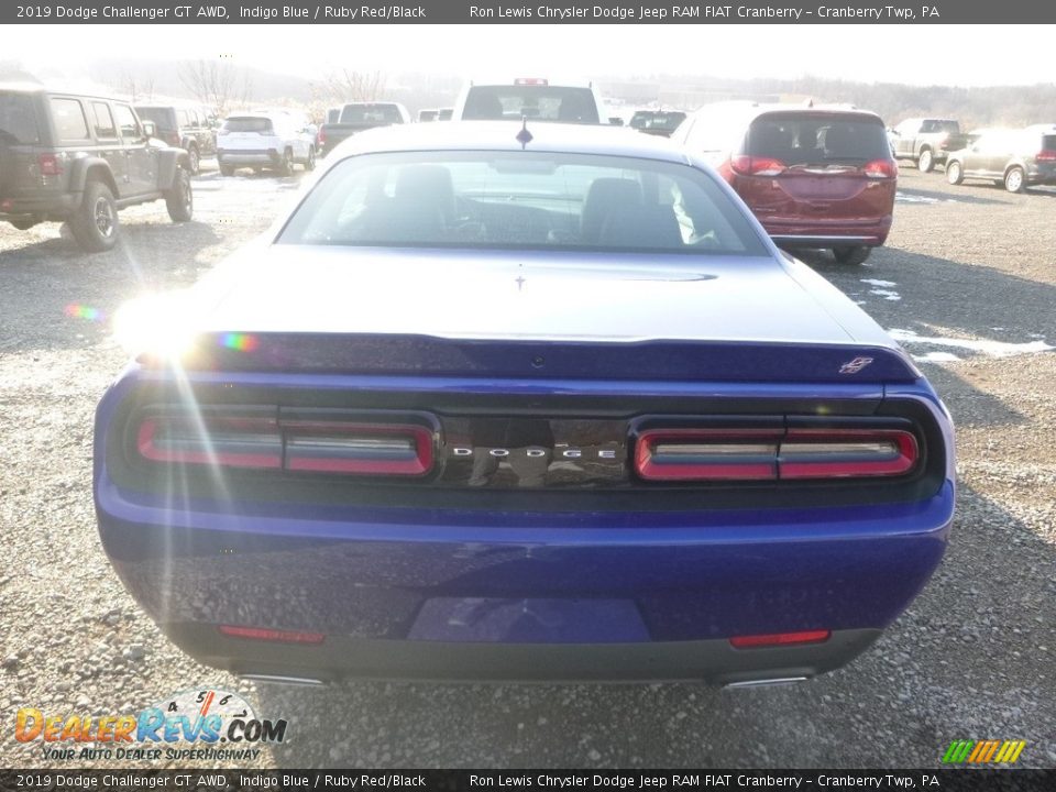 2019 Dodge Challenger GT AWD Indigo Blue / Ruby Red/Black Photo #5