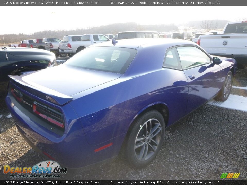 2019 Dodge Challenger GT AWD Indigo Blue / Ruby Red/Black Photo #6