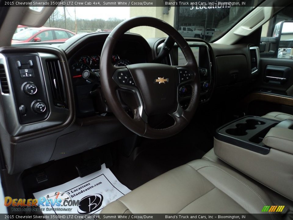 2015 Chevrolet Silverado 3500HD LTZ Crew Cab 4x4 Summit White / Cocoa/Dune Photo #6