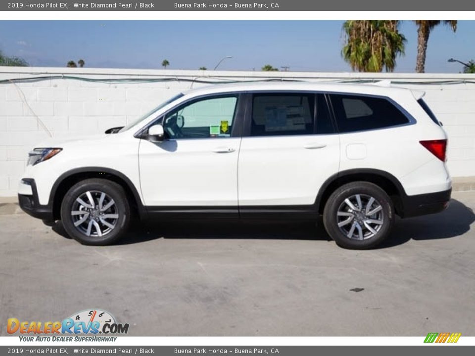 2019 Honda Pilot EX White Diamond Pearl / Black Photo #9