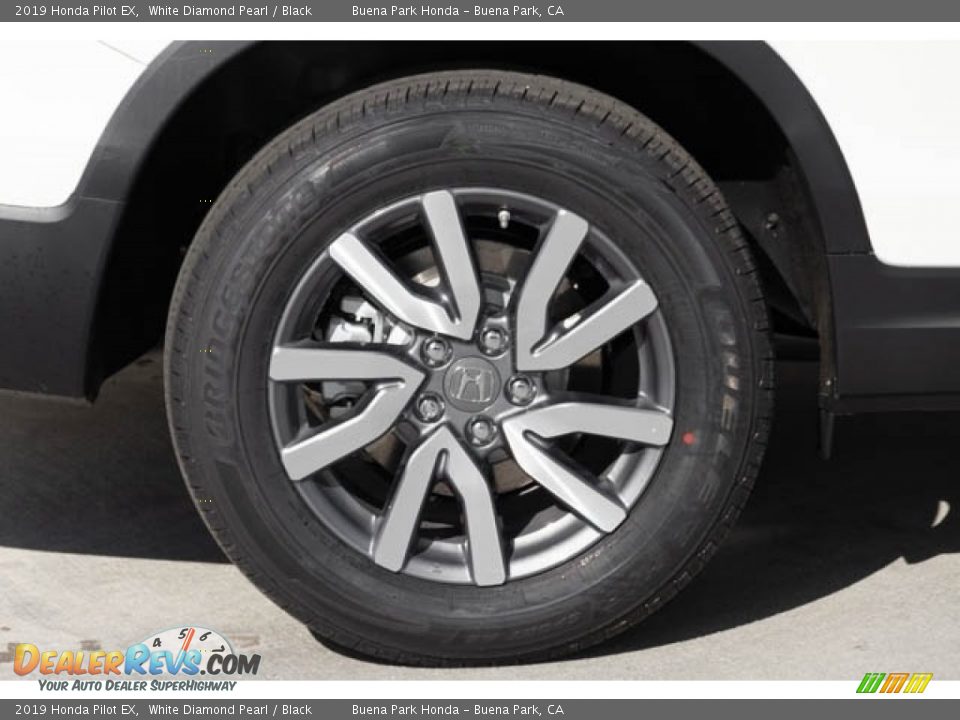 2019 Honda Pilot EX White Diamond Pearl / Black Photo #11