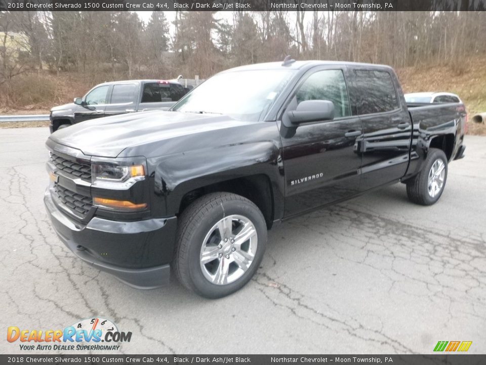2018 Chevrolet Silverado 1500 Custom Crew Cab 4x4 Black / Dark Ash/Jet Black Photo #1