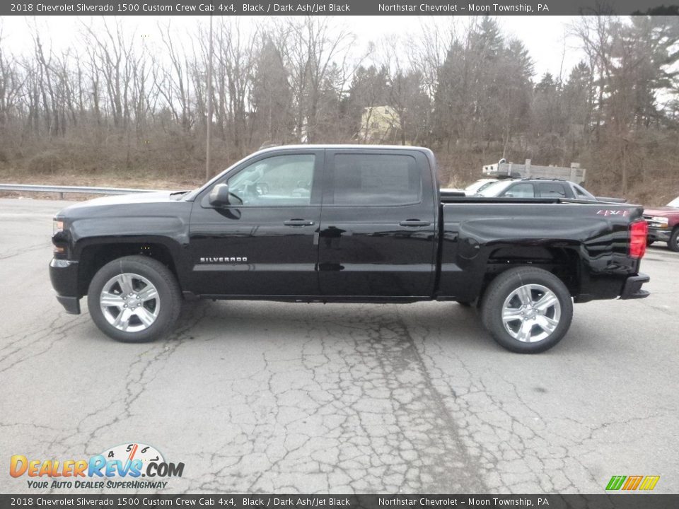 2018 Chevrolet Silverado 1500 Custom Crew Cab 4x4 Black / Dark Ash/Jet Black Photo #2