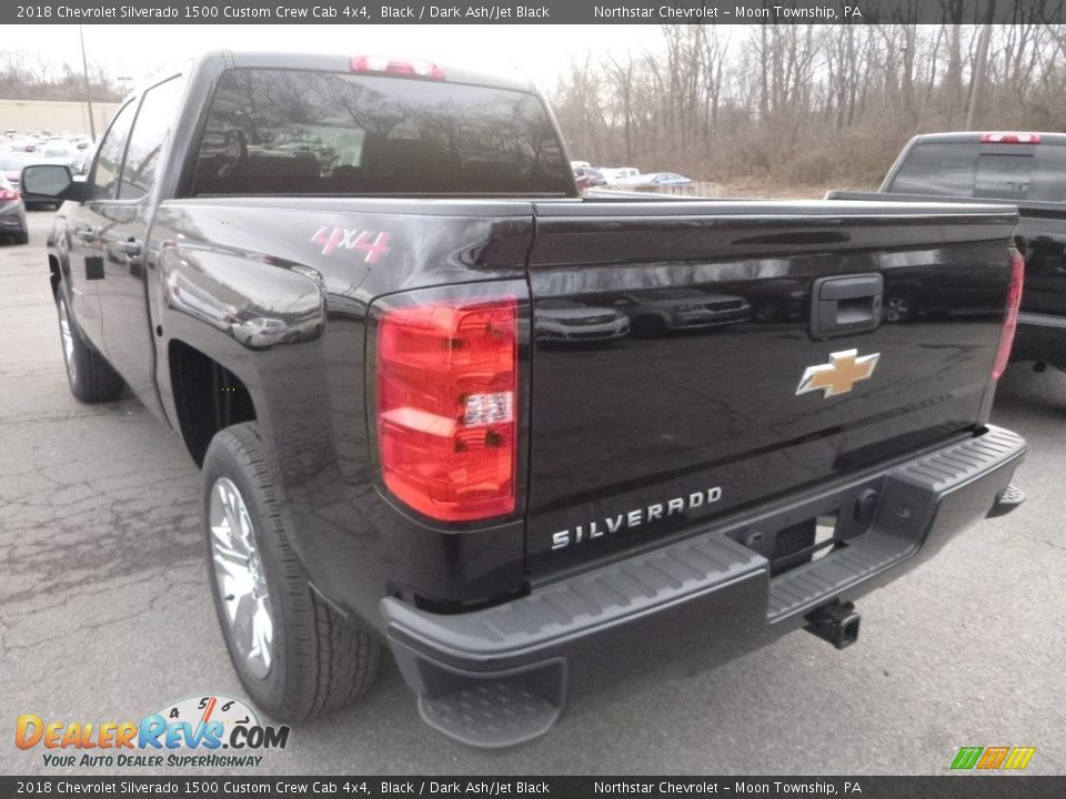 2018 Chevrolet Silverado 1500 Custom Crew Cab 4x4 Black / Dark Ash/Jet Black Photo #3