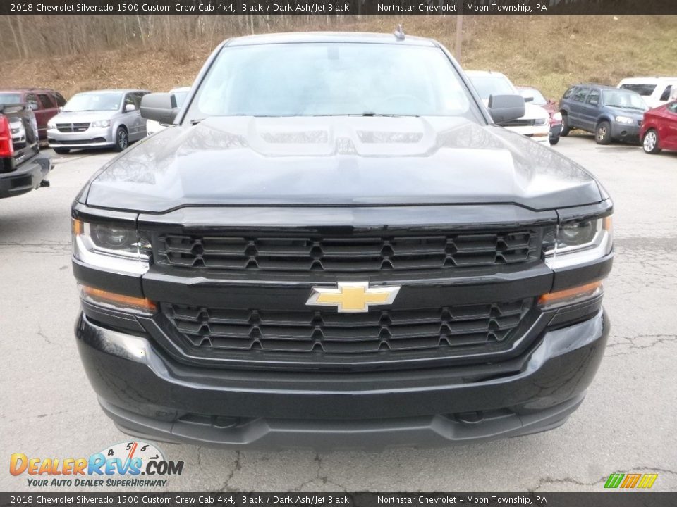 2018 Chevrolet Silverado 1500 Custom Crew Cab 4x4 Black / Dark Ash/Jet Black Photo #7