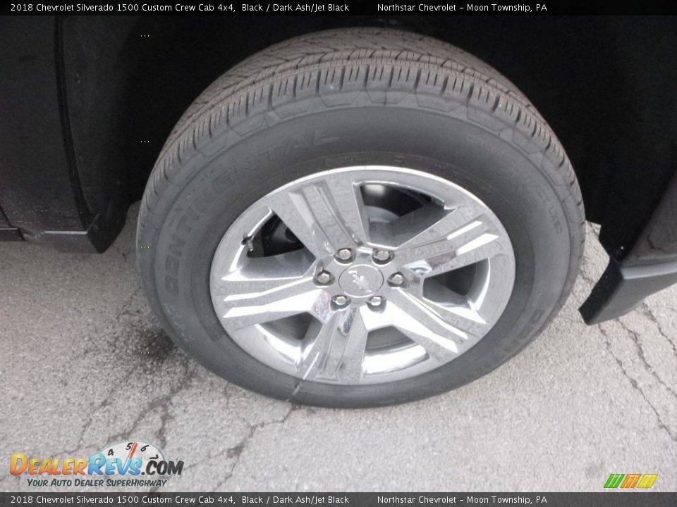 2018 Chevrolet Silverado 1500 Custom Crew Cab 4x4 Black / Dark Ash/Jet Black Photo #8