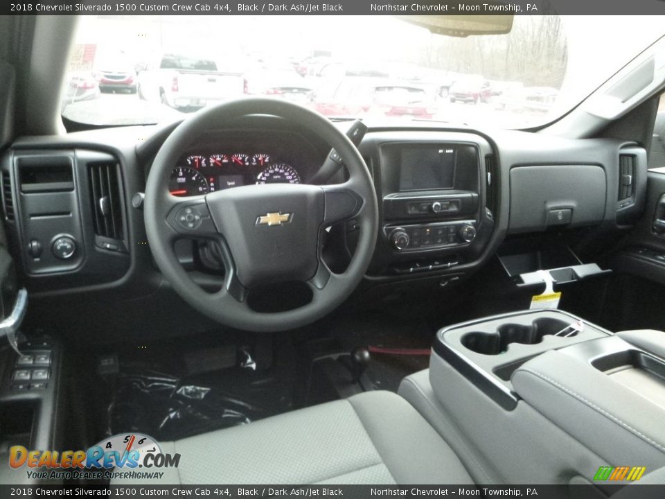 2018 Chevrolet Silverado 1500 Custom Crew Cab 4x4 Black / Dark Ash/Jet Black Photo #13