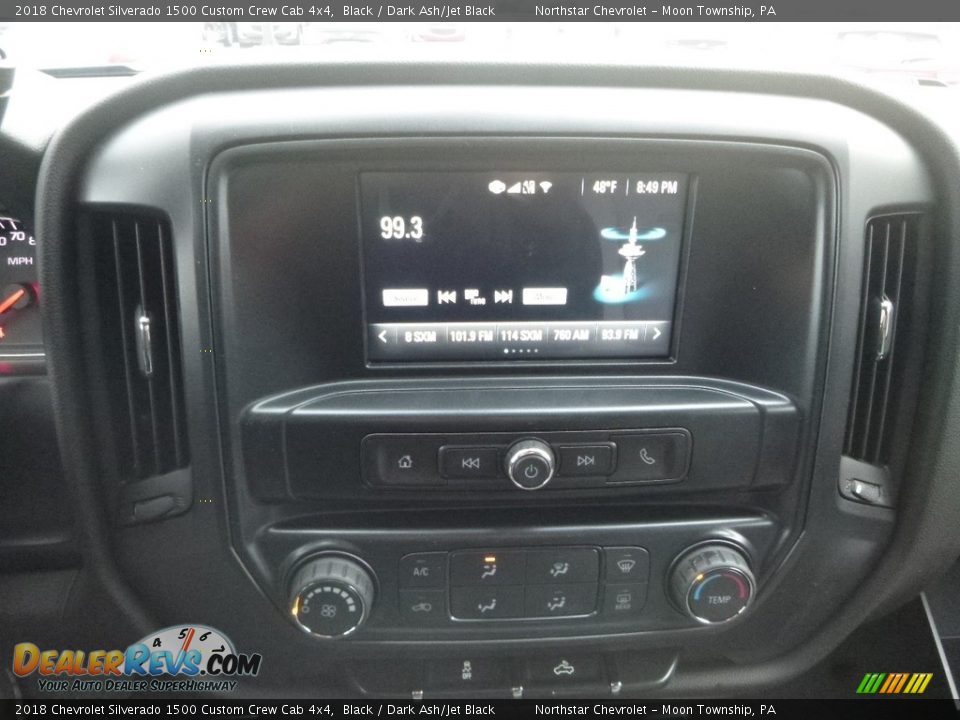 2018 Chevrolet Silverado 1500 Custom Crew Cab 4x4 Black / Dark Ash/Jet Black Photo #17