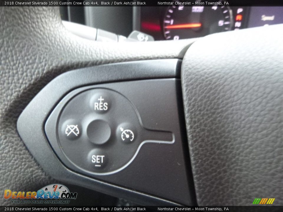 2018 Chevrolet Silverado 1500 Custom Crew Cab 4x4 Black / Dark Ash/Jet Black Photo #19