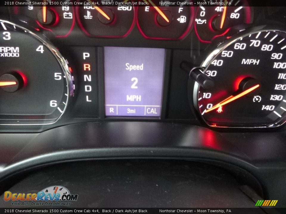 2018 Chevrolet Silverado 1500 Custom Crew Cab 4x4 Black / Dark Ash/Jet Black Photo #20