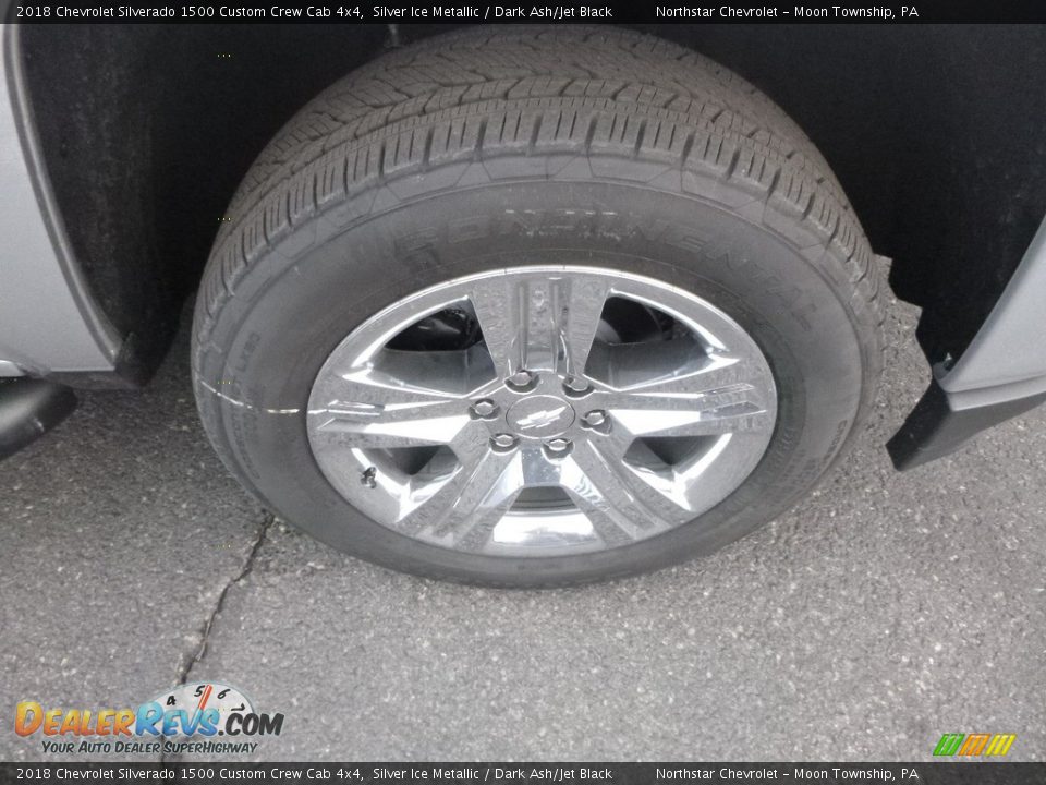 2018 Chevrolet Silverado 1500 Custom Crew Cab 4x4 Silver Ice Metallic / Dark Ash/Jet Black Photo #9