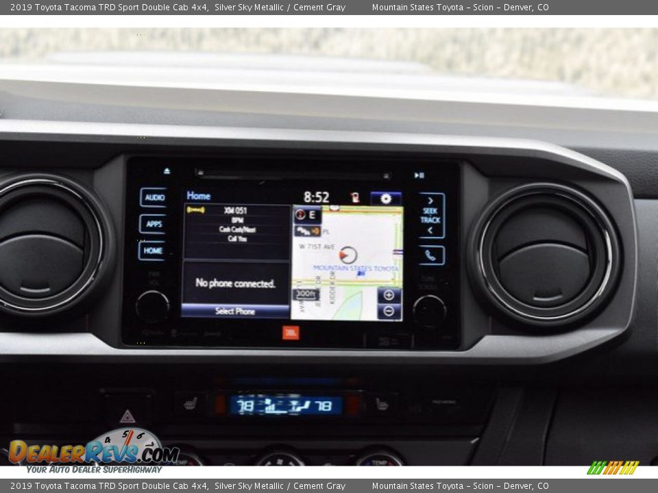 2019 Toyota Tacoma TRD Sport Double Cab 4x4 Silver Sky Metallic / Cement Gray Photo #10