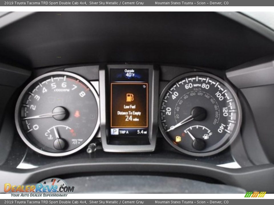 2019 Toyota Tacoma TRD Sport Double Cab 4x4 Silver Sky Metallic / Cement Gray Photo #28