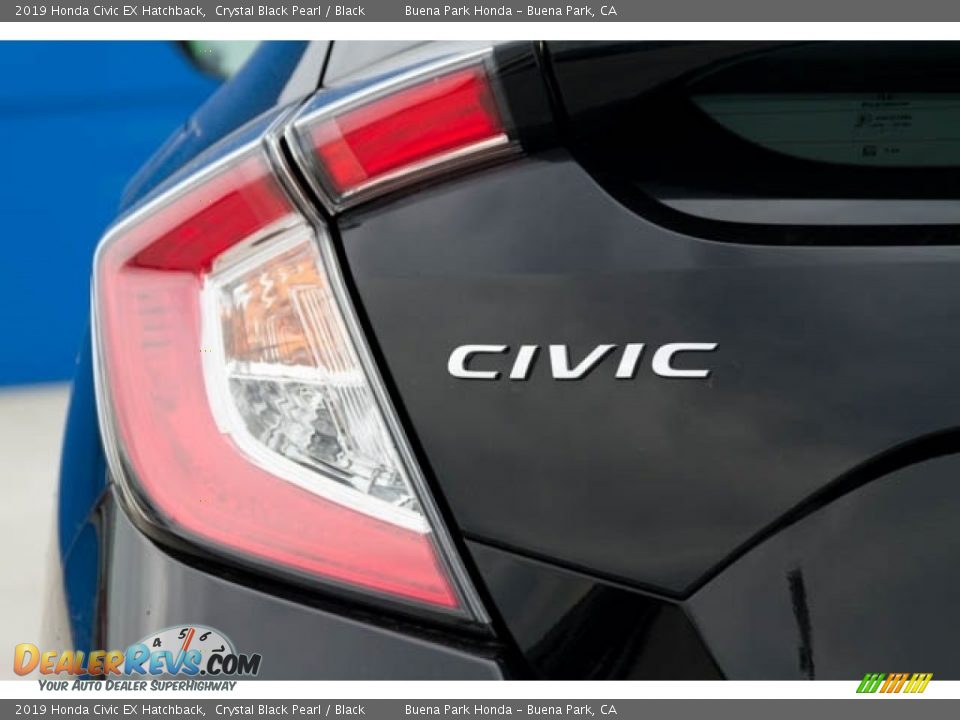 2019 Honda Civic EX Hatchback Crystal Black Pearl / Black Photo #7