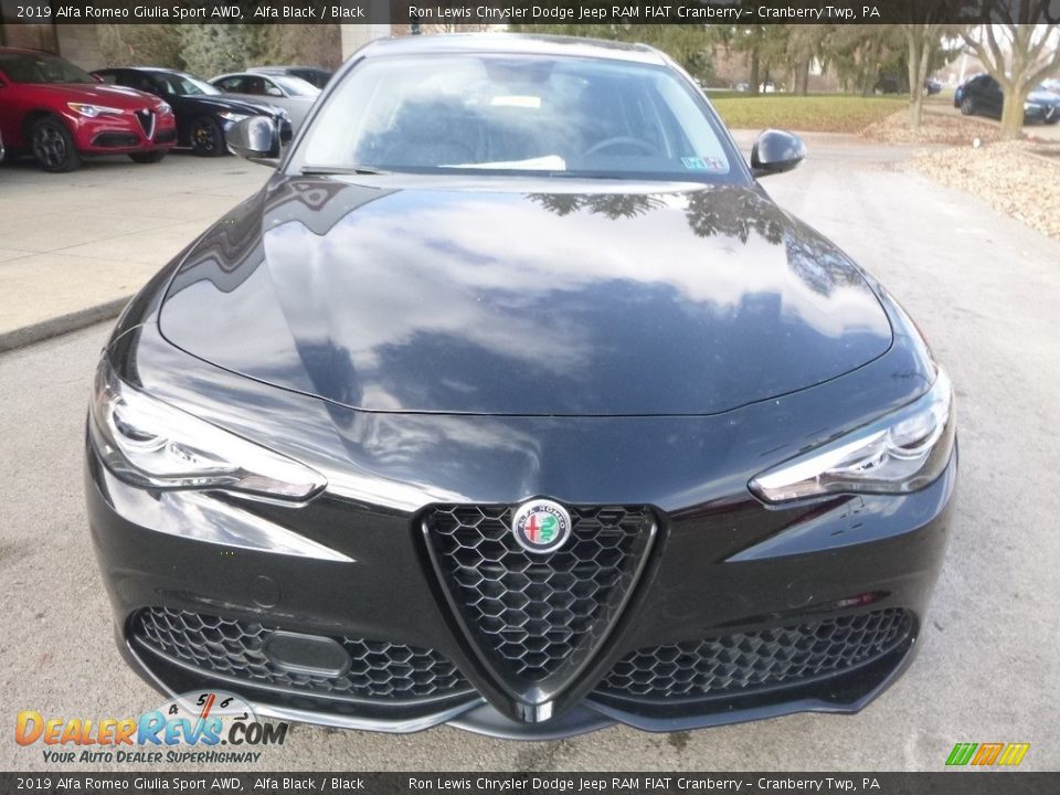 2019 Alfa Romeo Giulia Sport AWD Alfa Black / Black Photo #13