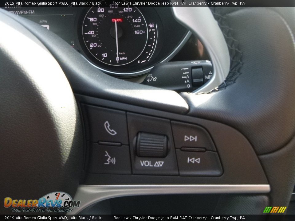 2019 Alfa Romeo Giulia Sport AWD Alfa Black / Black Photo #23