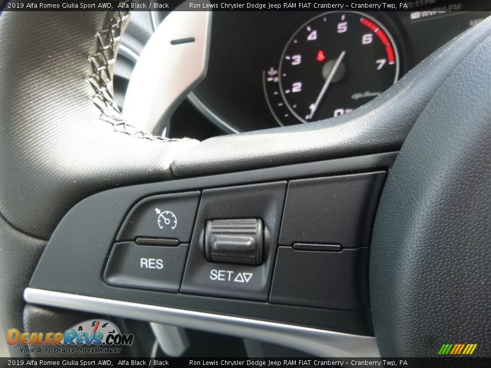 2019 Alfa Romeo Giulia Sport AWD Alfa Black / Black Photo #24