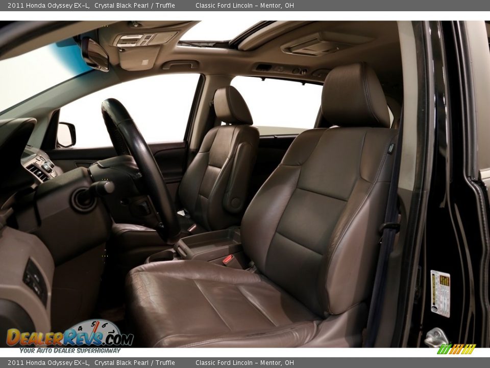 2011 Honda Odyssey EX-L Crystal Black Pearl / Truffle Photo #5