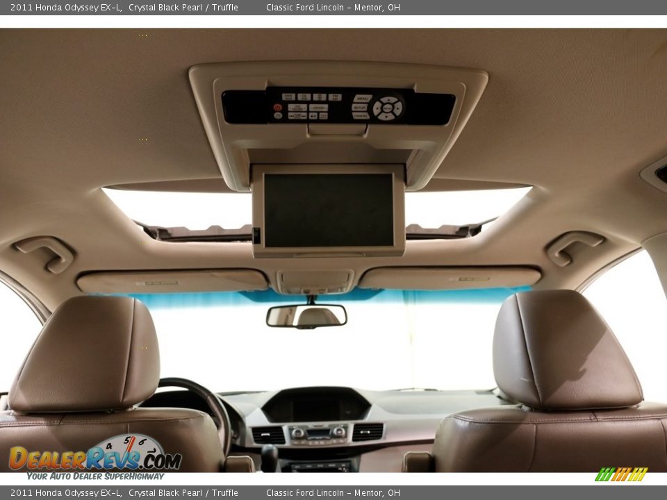2011 Honda Odyssey EX-L Crystal Black Pearl / Truffle Photo #24