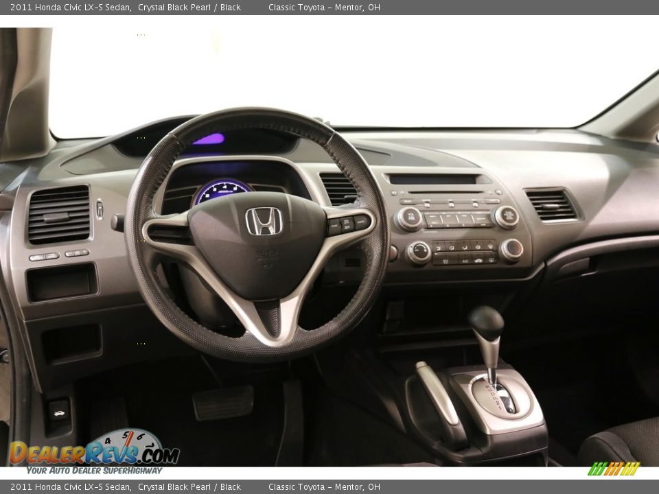 2011 Honda Civic LX-S Sedan Crystal Black Pearl / Black Photo #6
