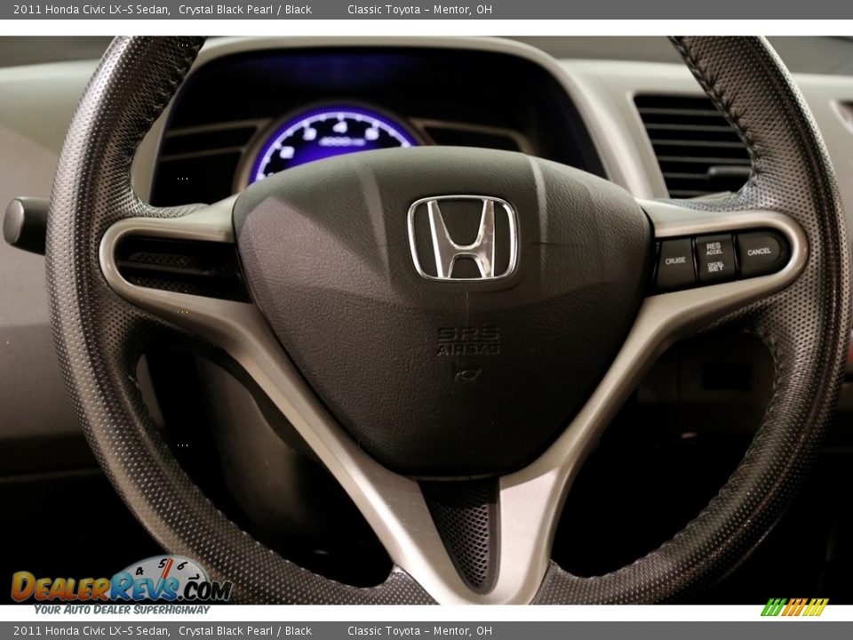 2011 Honda Civic LX-S Sedan Crystal Black Pearl / Black Photo #7