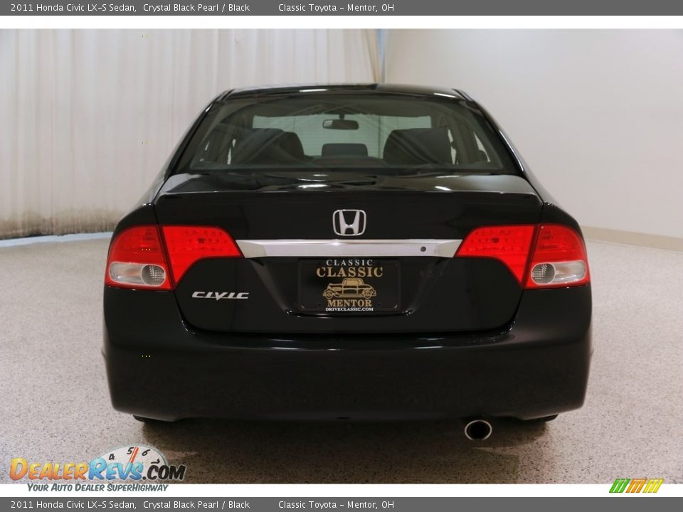 2011 Honda Civic LX-S Sedan Crystal Black Pearl / Black Photo #16