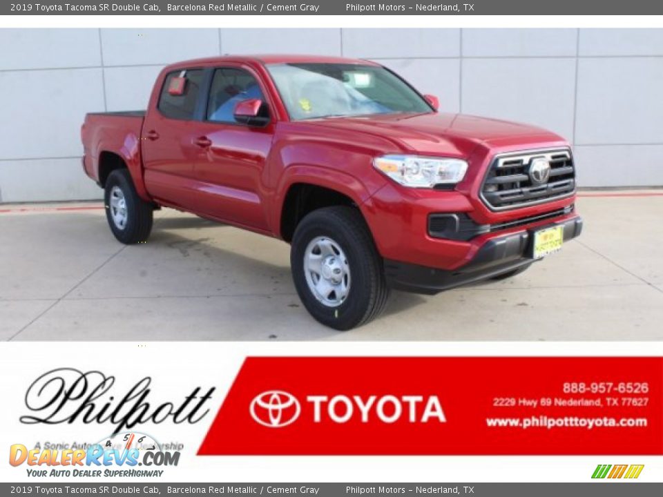 2019 Toyota Tacoma SR Double Cab Barcelona Red Metallic / Cement Gray Photo #1
