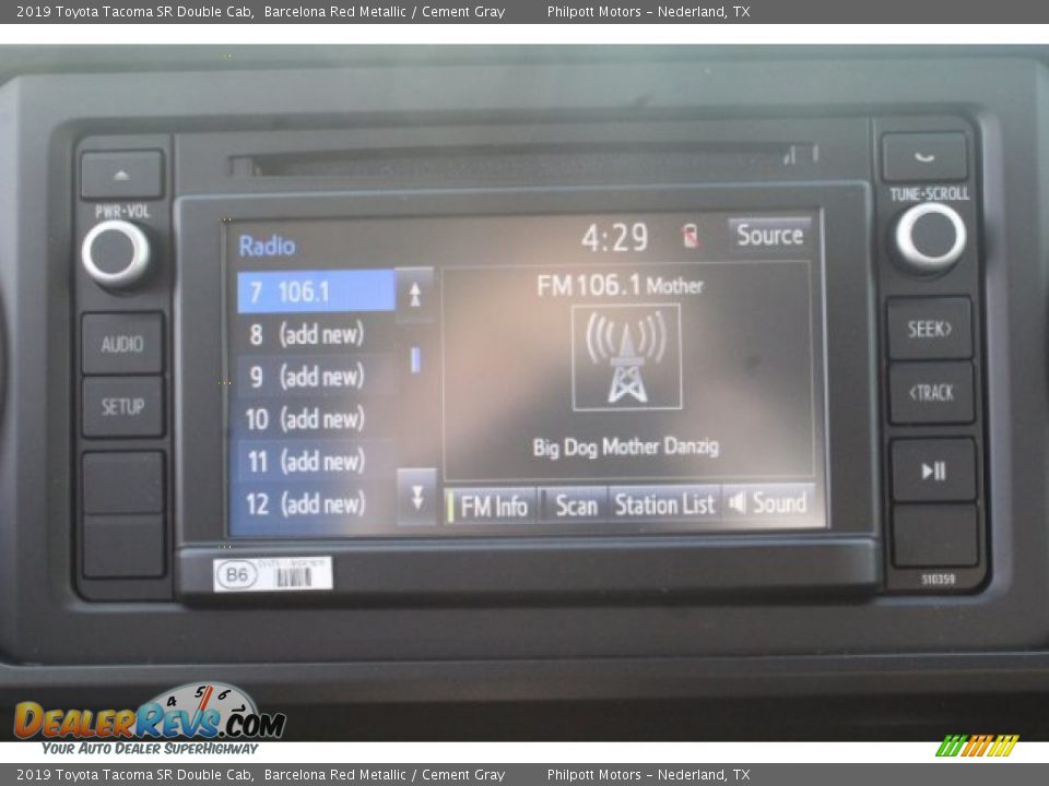 2019 Toyota Tacoma SR Double Cab Barcelona Red Metallic / Cement Gray Photo #11