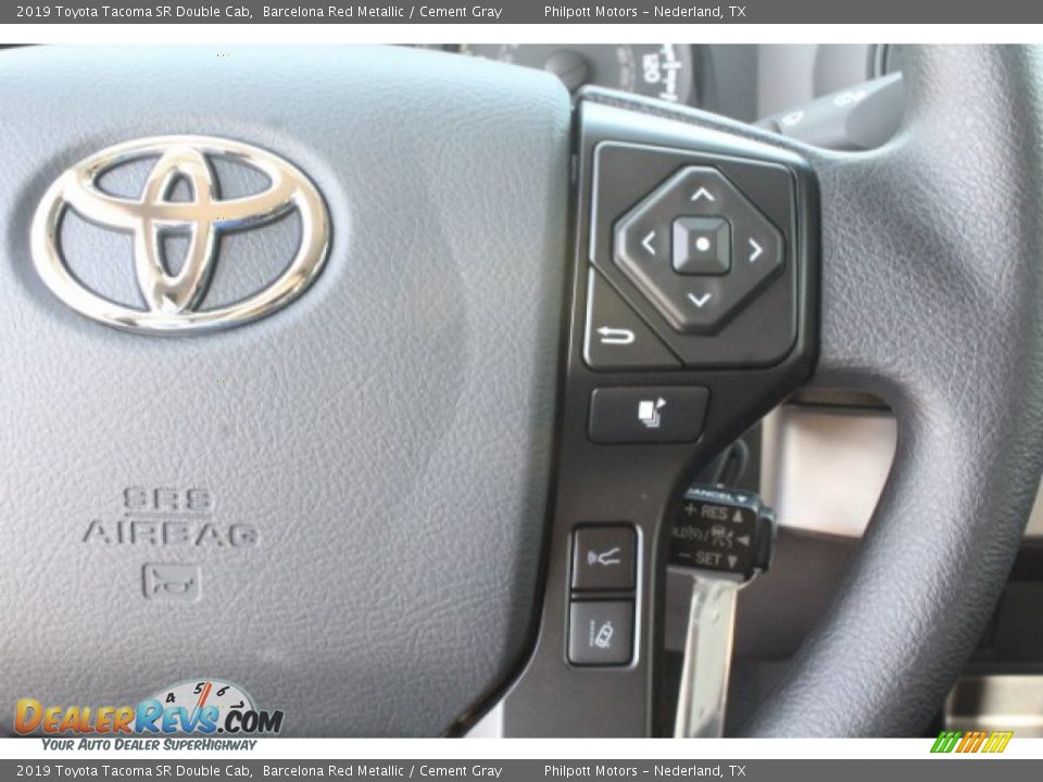 2019 Toyota Tacoma SR Double Cab Barcelona Red Metallic / Cement Gray Photo #15