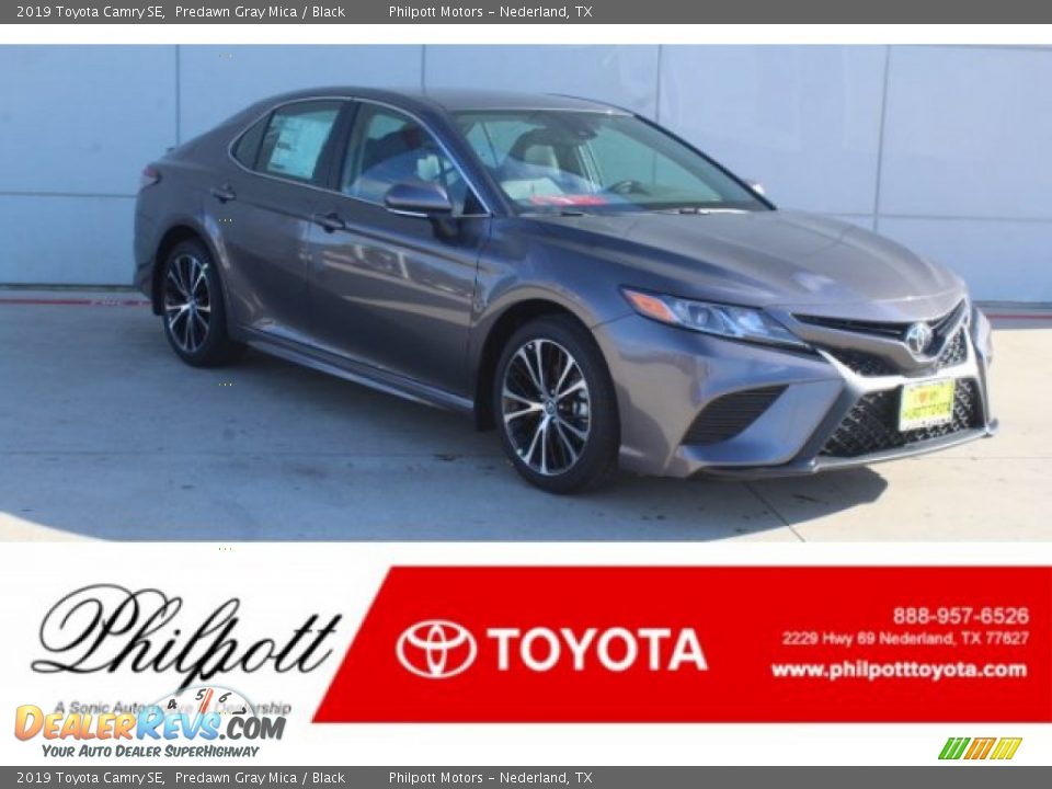 2019 Toyota Camry SE Predawn Gray Mica / Black Photo #1