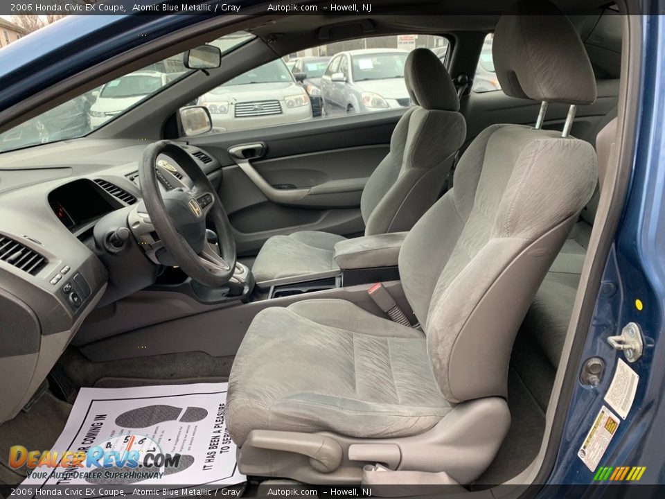 2006 Honda Civic EX Coupe Atomic Blue Metallic / Gray Photo #9