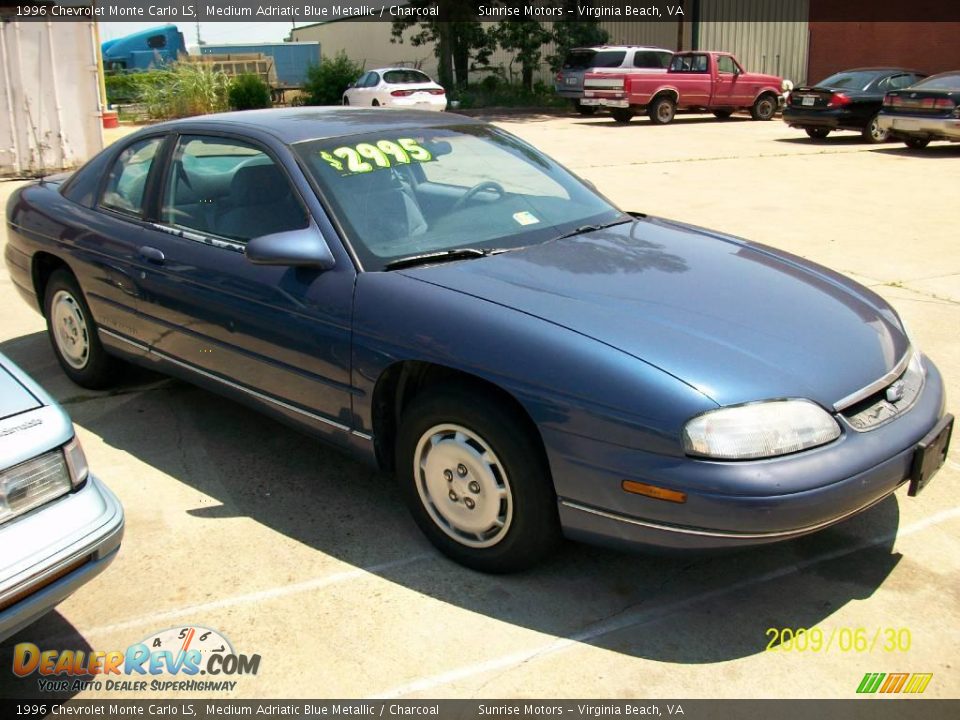 1996 Chevrolet Monte Carlo LS Medium Adriatic Blue Metallic / Charcoal Photo #2