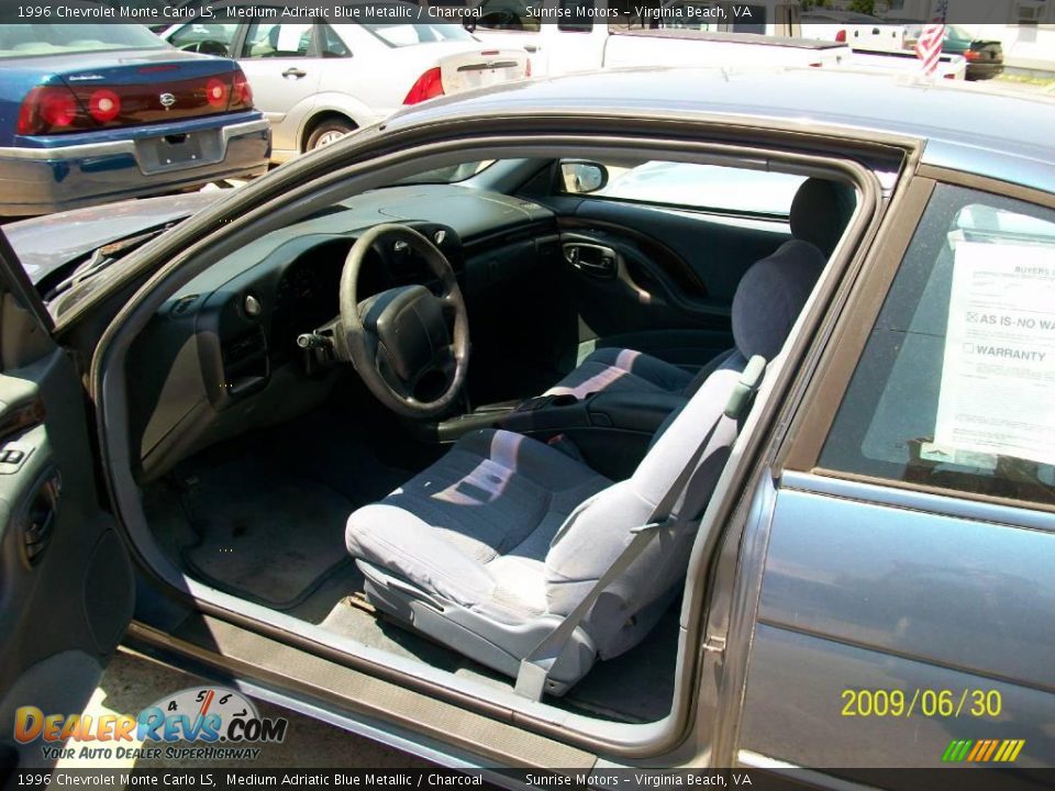 1996 Chevrolet Monte Carlo LS Medium Adriatic Blue Metallic / Charcoal Photo #3