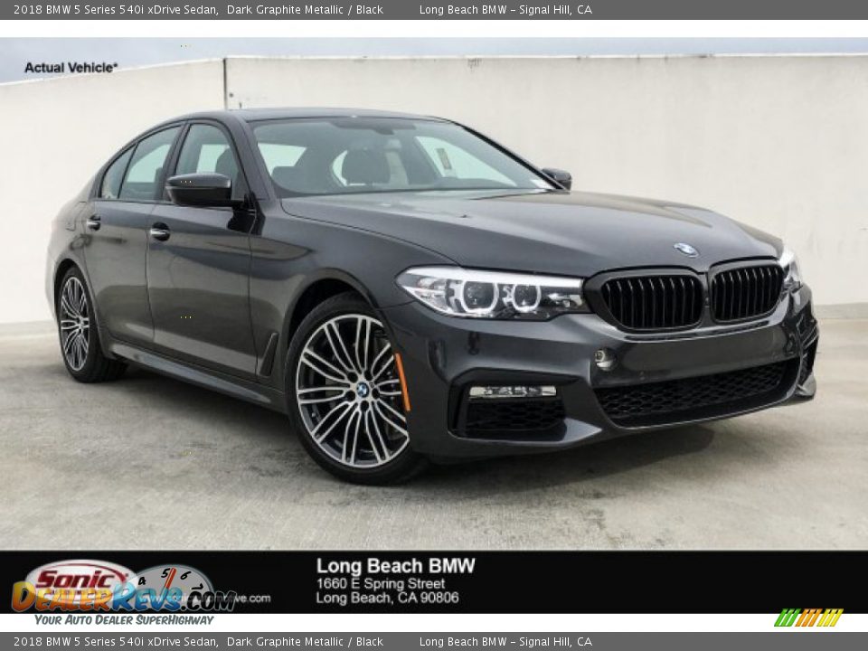 2018 BMW 5 Series 540i xDrive Sedan Dark Graphite Metallic / Black Photo #1