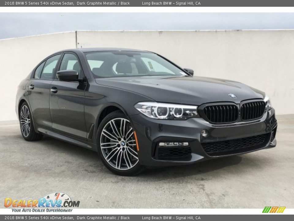 2018 BMW 5 Series 540i xDrive Sedan Dark Graphite Metallic / Black Photo #12