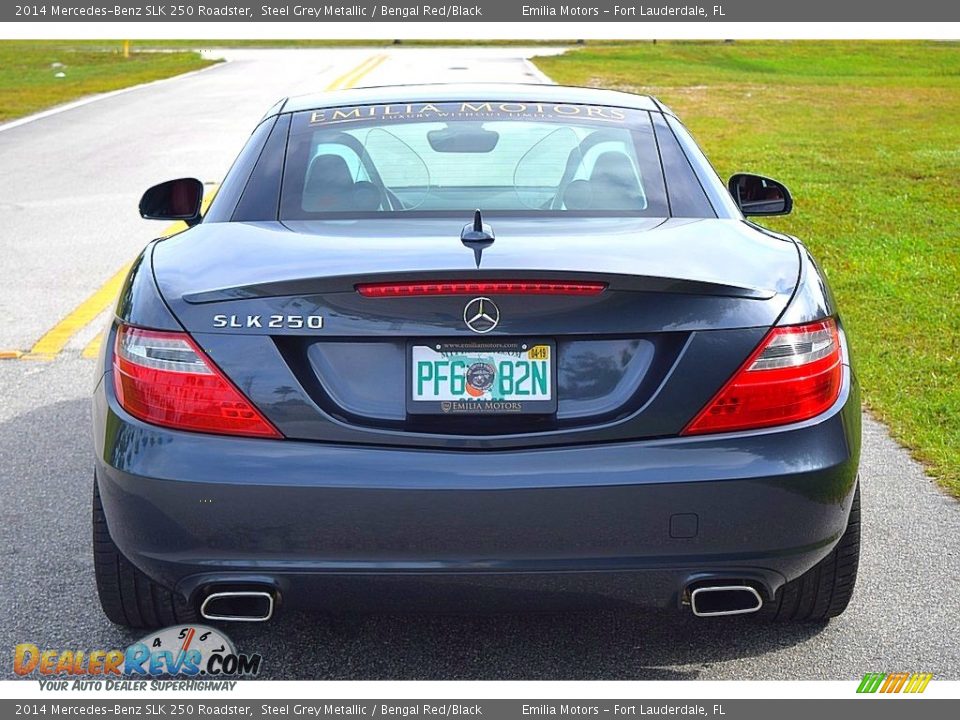 2014 Mercedes-Benz SLK 250 Roadster Steel Grey Metallic / Bengal Red/Black Photo #5