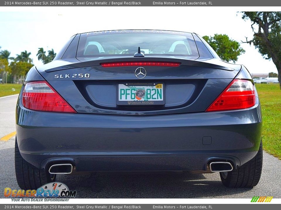 2014 Mercedes-Benz SLK 250 Roadster Steel Grey Metallic / Bengal Red/Black Photo #6