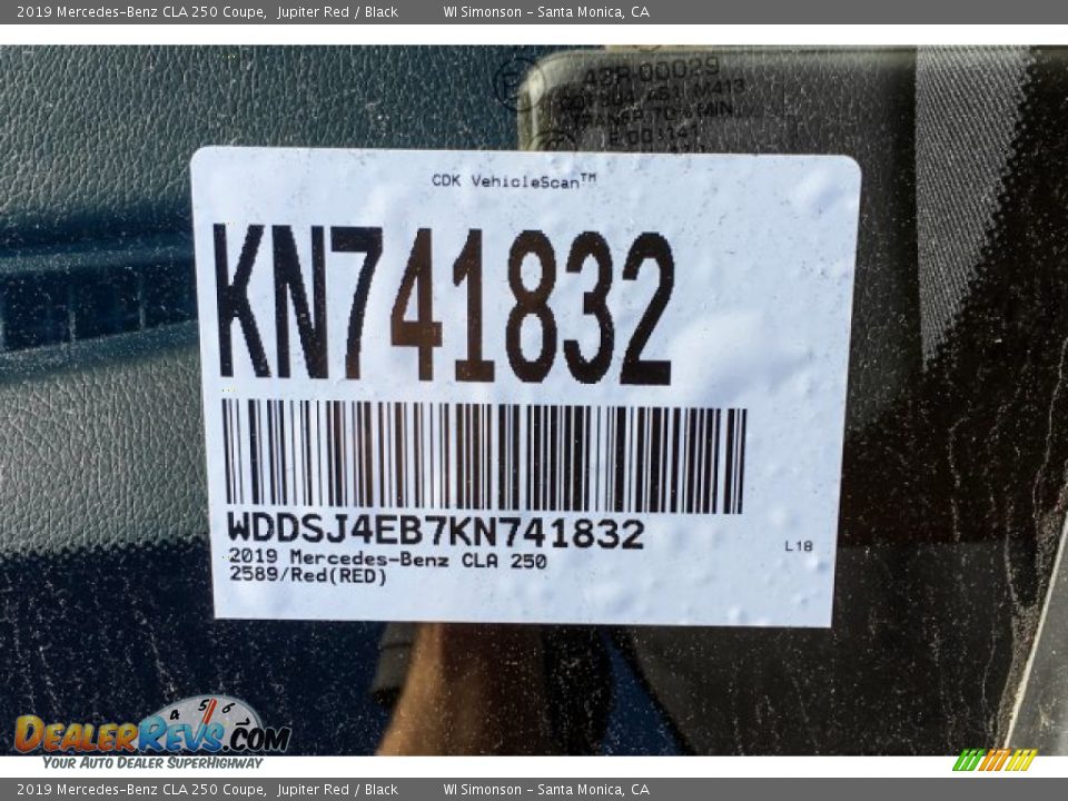 2019 Mercedes-Benz CLA 250 Coupe Jupiter Red / Black Photo #11
