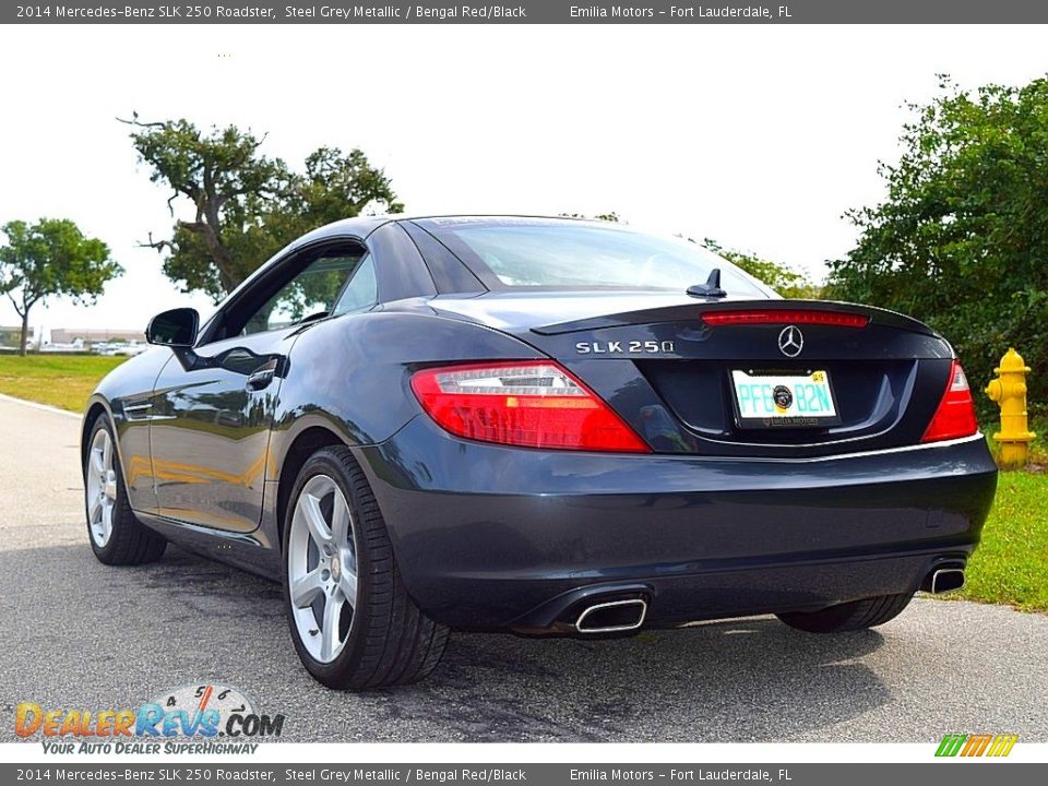 2014 Mercedes-Benz SLK 250 Roadster Steel Grey Metallic / Bengal Red/Black Photo #7