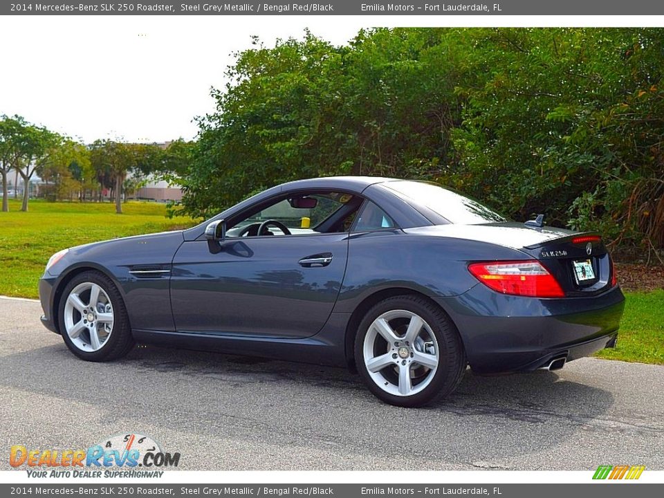 2014 Mercedes-Benz SLK 250 Roadster Steel Grey Metallic / Bengal Red/Black Photo #8