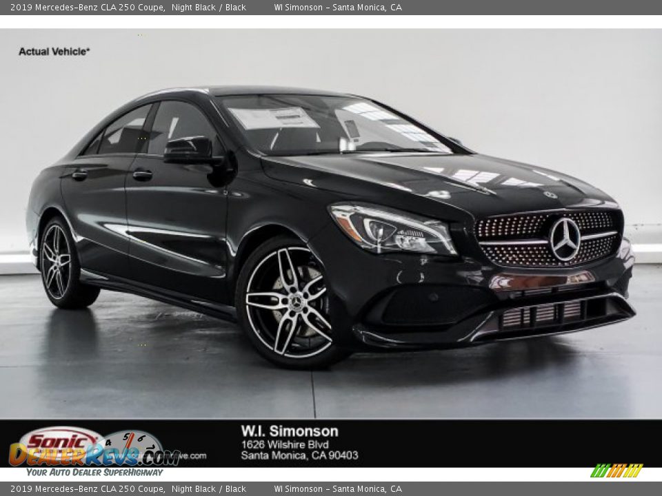 2019 Mercedes-Benz CLA 250 Coupe Night Black / Black Photo #1