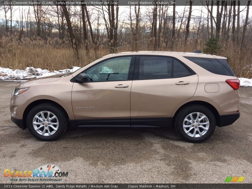 2019 Chevrolet Equinox LS AWD Sandy Ridge Metallic / Medium Ash Gray Photo #3