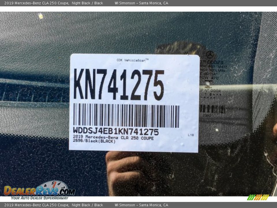 2019 Mercedes-Benz CLA 250 Coupe Night Black / Black Photo #11